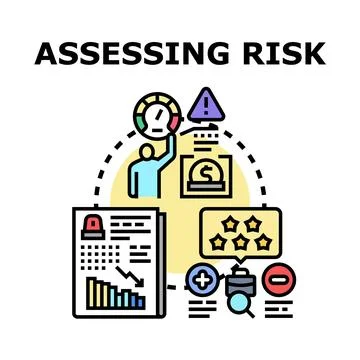 Assessing risk management process for business 스톡 일러스트
