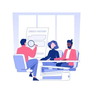 Assessment of borrower isolated concept vector illustration. Ilustración de archivo
