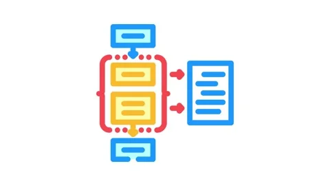 Assessment framework risk color icon animation Video stock 327267279