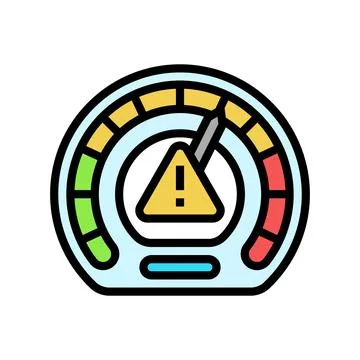 Assessment framework risk color icon vector illustration Stock Illustration