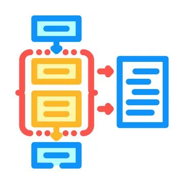 Assessment framework risk color icon vector illustration Illustration