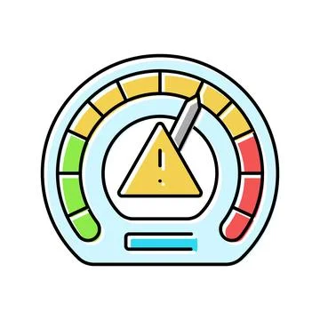 Assessment framework risk color icon vector illustration Stock Illustration