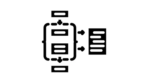 Assessment framework risk glyph icon animation Video stock 326743270