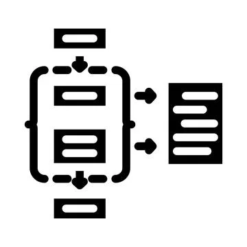 Assessment framework risk glyph icon vector illustration Illustration