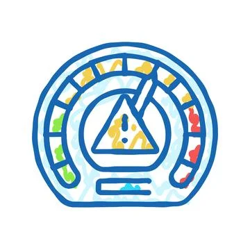 Assessment framework risk icon doodle illustration 스톡 일러스트