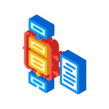 Assessment framework risk isometric icon vector illustration Stock Illustration