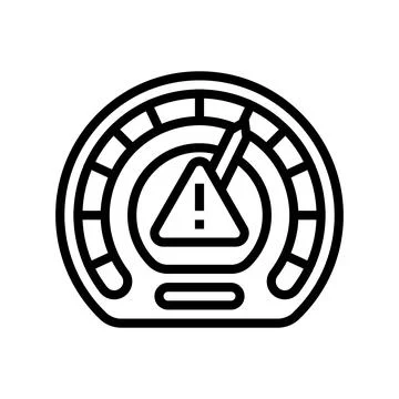 Assessment framework risk line icon vector illustration Stock Illustration