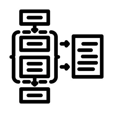 Assessment framework risk line icon vector illustration Ilustração Stock
