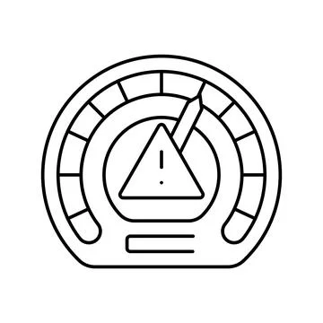 Assessment framework risk line icon vector illustration Stock Illustration