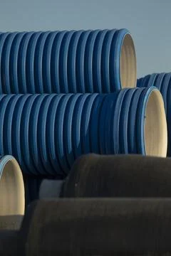 Assessment of pipe closure including adhesive tape and surface wear details Stockfoto's
