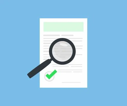 Assessment report research vector design and illustration. Stock Illustration