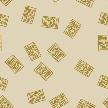 Assessment report risk line vector seamless pattern Stock Illustration