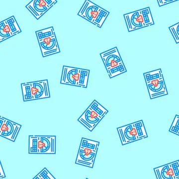 Assessment report risk vector seamless pattern Stock Illustration