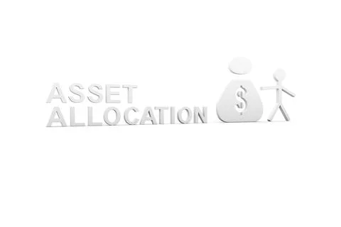 ASSET ALLOCATION concept white background 3d render illustration Stock Illustration