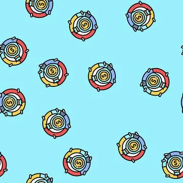 Asset allocation financial advisor vector seamless pattern イラスト素材
