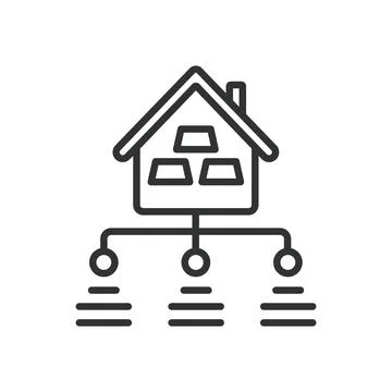 Asset allocation, icon in line design. Asset allocation, investment, portfolio Stock Illustration