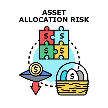 Asset allocation risk management and financial investment strategy Stock Illustration