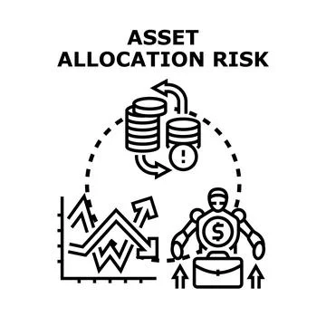 Asset allocation risk management with robotic investor Stock Illustration