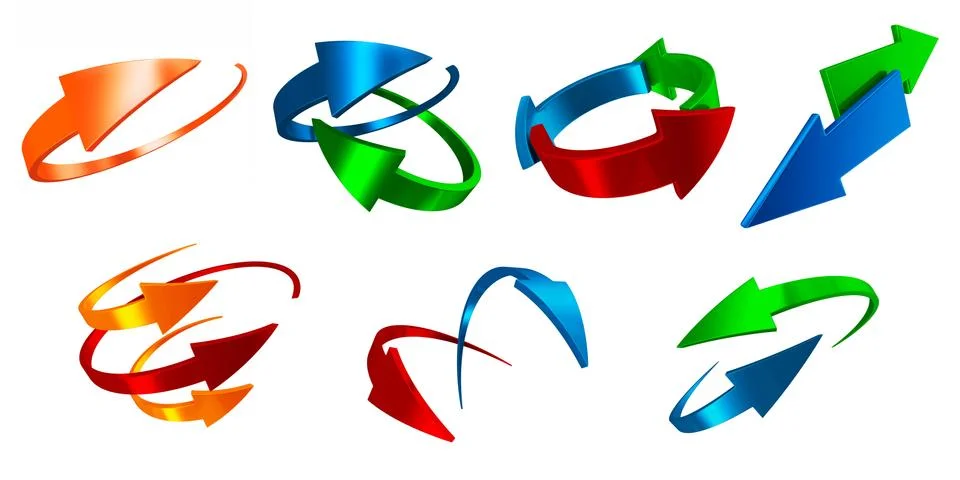 Asset of arrows Stock Illustration