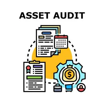 Asset audit process for financial management planning イラスト素材