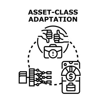 Asset class adaptation financial strategy optimization investment portfolio 스톡 일러스트