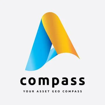 Asset Compass - A Typeface Logo Stock Illustration