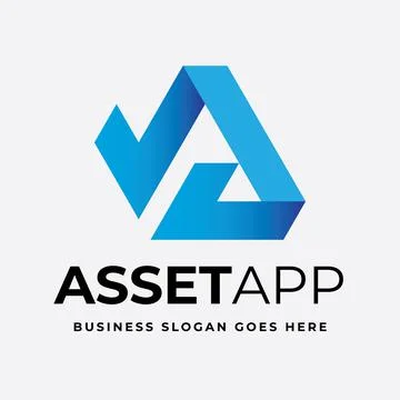 Asset Development App Logo Design Stock Illustration