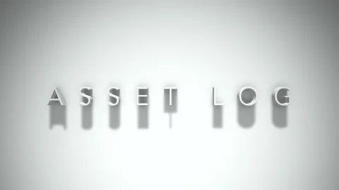 Asset log 3D title animation with shadows on a white background Stock Footage 297457188