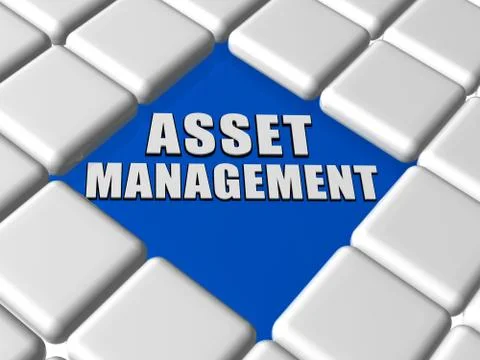 Asset management in boxes Stock Illustration