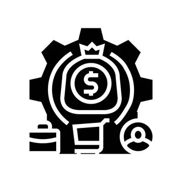 Asset management glyph icon vector illustration 스톡 일러스트