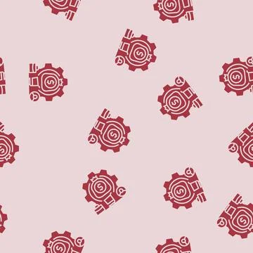 Asset management glyph seamless pattern 스톡 일러스트