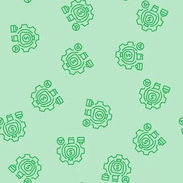 Asset management line seamless pattern 스톡 일러스트