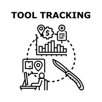 Asset tracking and inventory management concept illustration 스톡 일러스트