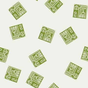 Asset valuation glyph seamless pattern Stock Illustration