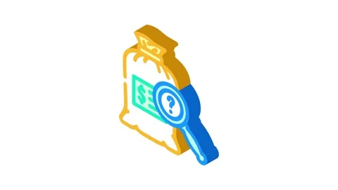 Asset valuation isometric icon animation Stock Footage 327290946