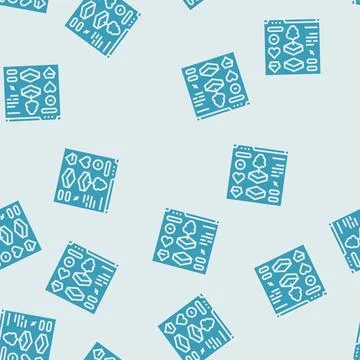 Assets game development glyph seamless pattern Stock Illustration