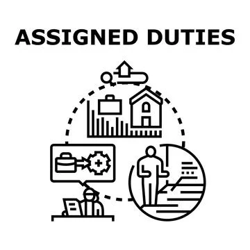 Assigned duties concept vector illustration icon Stock Illustration