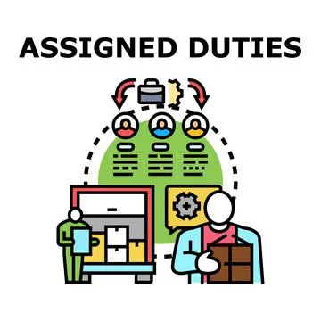 Assigning duties and delegating tasks to employees 스톡 일러스트