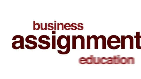 Assignment animated word cloud. Stock Footage 69728672