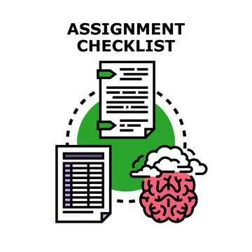 Assignment checklist planning project strategy vector Stock Illustration