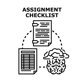 Assignment checklist planning project strategy vector Stock Illustration