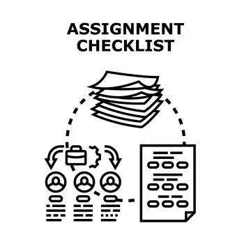 Assignment checklist for project management task delegation Stock Illustration