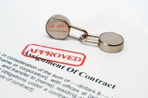 Assignment of contract Stock Photos