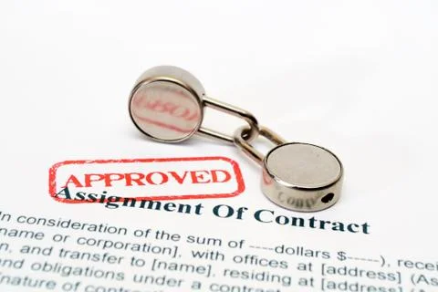 Assignment of contract Stock Photos