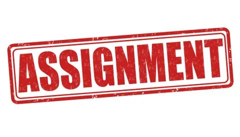 Assignment grunge rubber stamp on white background, vector illustration Illustrazione stock