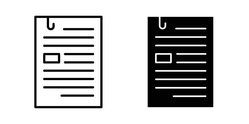Assignment icon symbol. Flat and Stroke Vector illustration Stock Illustration