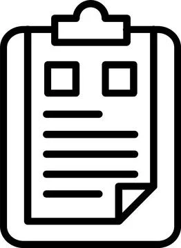 Assignment Line Icon Design Stock Illustration