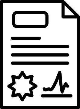 Assignment Line Icon Design Stock Illustration