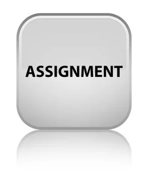 Assignment special white square button Stock Illustration