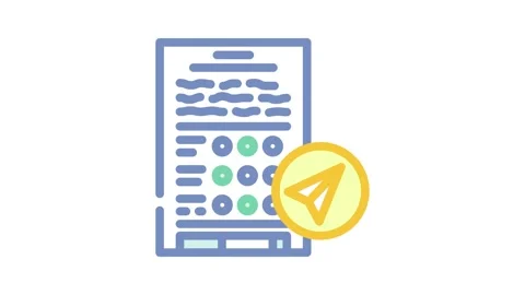 Assignment submission education platform color icon animation Stock Footage 327257665